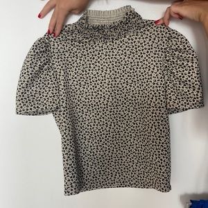 Zara turtle neck printed shirt